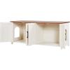 imageVEVOR Cat Litter Box Enclosure for 2 Cats Litter Box Furniture Hidden with Rattan Decorated Doors Wooden Cat Box Cabinet Fit Most of Litter Box 472quot L x 197quot W x 217quot H NaturalWhite