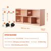 imageVEVOR Cubby Toy Organizer Storage Cabinet 5Compartment Cubby Storage Shelf 48W Kids Toy Storage Cabinet 2Shelf Classroom Cubbies Classroom Furniture for Home Daycare and Preschool Natural5Section Cubby
