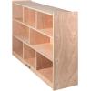 imageVEVOR Cubby Toy Organizer Storage Cabinet 5Compartment Cubby Storage Shelf 48W Kids Toy Storage Cabinet 2Shelf Classroom Cubbies Classroom Furniture for Home Daycare and Preschool Natural8Section Cubby