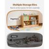 imageVEVOR Cubby Toy Organizer Storage Cabinet 5Compartment Cubby Storage Shelf 48W Kids Toy Storage Cabinet 2Shelf Classroom Cubbies Classroom Furniture for Home Daycare and Preschool Natural2Section Cubby
