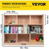 imageVEVOR Cubby Toy Organizer Storage Cabinet 5Compartment Cubby Storage Shelf 48W Kids Toy Storage Cabinet 2Shelf Classroom Cubbies Classroom Furniture for Home Daycare and Preschool Natural8Section Cubby