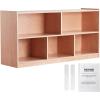 imageVEVOR Cubby Toy Organizer Storage Cabinet 5Compartment Cubby Storage Shelf 48W Kids Toy Storage Cabinet 2Shelf Classroom Cubbies Classroom Furniture for Home Daycare and Preschool Natural5Section Cubby