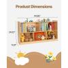 imageVEVOR Cubby Toy Organizer Storage Cabinet 5Compartment Cubby Storage Shelf 48W Kids Toy Storage Cabinet 2Shelf Classroom Cubbies Classroom Furniture for Home Daycare and Preschool Natural5Section Cubby