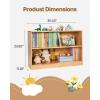 imageVEVOR Cubby Toy Organizer Storage Cabinet 5Compartment Cubby Storage Shelf 48W Kids Toy Storage Cabinet 2Shelf Classroom Cubbies Classroom Furniture for Home Daycare and Preschool Natural2Section Cubby