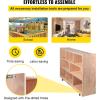 imageVEVOR Cubby Toy Organizer Storage Cabinet 5Compartment Cubby Storage Shelf 48W Kids Toy Storage Cabinet 2Shelf Classroom Cubbies Classroom Furniture for Home Daycare and Preschool Natural8Section Cubby