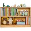 imageVEVOR Cubby Toy Organizer Storage Cabinet 5Compartment Cubby Storage Shelf 48W Kids Toy Storage Cabinet 2Shelf Classroom Cubbies Classroom Furniture for Home Daycare and Preschool Natural2Section Cubby
