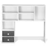 imageVEVOR Desktop Bookshelf Storage Organizer with 5 Shelves for Computer Desk Wooden Shelf Desk Hutch with AntiSlip Feet Pads Desk Top Display Rack for Office Home ampamp Dorm WhiteWhite