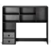 imageVEVOR Desktop Bookshelf Storage Organizer with 5 Shelves for Computer Desk Wooden Shelf Desk Hutch with AntiSlip Feet Pads Desk Top Display Rack for Office Home ampamp Dorm WhiteBlack