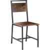 imageVEVOR Dining Chairs Set of 2 Wooden Chairs with Metal Frame and Backrest Easy to Assemble Leather Side Chair Modern Farmhouse Walnut Chair for Kitchen Living Room Rustic Brown and BlackSet of 6