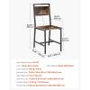 imageVEVOR Dining Chairs Set of 2 Wooden Chairs with Metal Frame and Backrest Easy to Assemble Leather Side Chair Modern Farmhouse Walnut Chair for Kitchen Living Room Rustic Brown and BlackSet of 2
