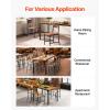 imageVEVOR Dining Chairs Set of 2 Wooden Chairs with Metal Frame and Backrest Easy to Assemble Leather Side Chair Modern Farmhouse Walnut Chair for Kitchen Living Room Rustic Brown and BlackSet of 6