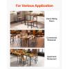imageVEVOR Dining Chairs Set of 2 Wooden Chairs with Metal Frame and Backrest Easy to Assemble Leather Side Chair Modern Farmhouse Walnut Chair for Kitchen Living Room Rustic Brown and BlackSet of 4