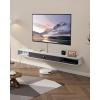 imageVEVOR Floating TV Stand 47 Wall Mounted TV Console Modern Floating Entertainment Center Under TV Shelf with Storage Cabinet for Bedroom ampamp Living Room WhiteWhite