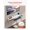 imageVEVOR Floating TV Stand 47 Wall Mounted TV Console Modern Floating Entertainment Center Under TV Shelf with Storage Cabinet for Bedroom ampamp Living Room WhiteWhite