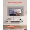 imageVEVOR Floating TV Stand 47 Wall Mounted TV Console Modern Floating Entertainment Center Under TV Shelf with Storage Cabinet for Bedroom ampamp Living Room WhiteWhite