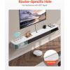 imageVEVOR Floating TV Stand 47 Wall Mounted TV Console Modern Floating Entertainment Center Under TV Shelf with Storage Cabinet for Bedroom ampamp Living Room WhiteWhite