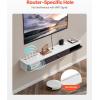 imageVEVOR Floating TV Stand 47 Wall Mounted TV Console Modern Floating Entertainment Center Under TV Shelf with Storage Cabinet for Bedroom ampamp Living Room WhiteWhite