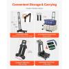 imageVEVOR Folding Hand Truck 110 lbs Load Capacity Collapsible Luggage Cart with 2 Wheels ampamp 1 Elastic Rope Utility Dolly Platform Cart for Airport Travel Furniture Luggage Office Moving Black290 lbs