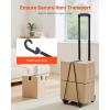 imageVEVOR Folding Hand Truck 110 lbs Load Capacity Collapsible Luggage Cart with 2 Wheels ampamp 1 Elastic Rope Utility Dolly Platform Cart for Airport Travel Furniture Luggage Office Moving Black110 lbs