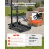 imageVEVOR Folding Hand Truck 110 lbs Load Capacity Collapsible Luggage Cart with 2 Wheels ampamp 1 Elastic Rope Utility Dolly Platform Cart for Airport Travel Furniture Luggage Office Moving Black110 lbs
