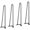 imageVEVOR Hairpin Table Legs 28quot Set of 4 Desk Legs 900lbs Load Capacity Hairpin Desk Legs 3 Rods for Desk Chairs Bench Dining End Table Solid Carbon Steel Heavy Duty Furniture Legs BlackHairpin2 rods