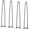 imageVEVOR Hairpin Table Legs 28quot Set of 4 Desk Legs 900lbs Load Capacity Hairpin Desk Legs 3 Rods for Desk Chairs Bench Dining End Table Solid Carbon Steel Heavy Duty Furniture Legs BlackHairpin2 rods