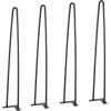 imageVEVOR Hairpin Table Legs 28quot Set of 4 Desk Legs 900lbs Load Capacity Hairpin Desk Legs 3 Rods for Desk Chairs Bench Dining End Table Solid Carbon Steel Heavy Duty Furniture Legs BlackHairpin2 rods