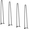 imageVEVOR Hairpin Table Legs 28quot Set of 4 Desk Legs 900lbs Load Capacity Hairpin Desk Legs 3 Rods for Desk Chairs Bench Dining End Table Solid Carbon Steel Heavy Duty Furniture Legs BlackHairpin2 rods