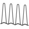imageVEVOR Hairpin Table Legs 28quot Set of 4 Desk Legs 900lbs Load Capacity Hairpin Desk Legs 3 Rods for Desk Chairs Bench Dining End Table Solid Carbon Steel Heavy Duty Furniture Legs BlackHairpin2 rods