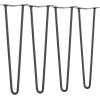 imageVEVOR Hairpin Table Legs 28quot Set of 4 Desk Legs 900lbs Load Capacity Hairpin Desk Legs 3 Rods for Desk Chairs Bench Dining End Table Solid Carbon Steel Heavy Duty Furniture Legs BlackHairpin2 rods