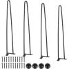 imageVEVOR Hairpin Table Legs 28quot Set of 4 Desk Legs 900lbs Load Capacity Hairpin Desk Legs 3 Rods for Desk Chairs Bench Dining End Table Solid Carbon Steel Heavy Duty Furniture Legs BlackHairpin2 rods