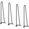 imageVEVOR Hairpin Table Legs 28quot Set of 4 Desk Legs 900lbs Load Capacity Hairpin Desk Legs 3 Rods for Desk Chairs Bench Dining End Table Solid Carbon Steel Heavy Duty Furniture Legs BlackHairpin2 rods
