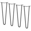 imageVEVOR Hairpin Table Legs 28quot Set of 4 Desk Legs 900lbs Load Capacity Hairpin Desk Legs 3 Rods for Desk Chairs Bench Dining End Table Solid Carbon Steel Heavy Duty Furniture Legs BlackHairpin2 rods