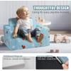 imageVEVOR Kids Couch 2in1 Toddler Chairs Comfy Toddler Couch Sofa Bed Fold Out Convertible Sofa to Lounger Kids Chair Seat Playroom Furniture for Kids Girls ampamp Boys Sky Blue