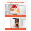 imageVEVOR Kids Toy Storage and Bookshelf 4Tier Large Toy Storage Organizer with 8 Flexible Plastic Bins Kids Cubby Cabinet with Bookshelf for Study Room Bedroom Playroom Classroom Nursery White546 Wide