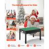 imageVEVOR Kids Wooden Activity Table Building Blocks DoubleSided Tabletop MultiPurpose Activity Play Table with 2 Storage Bins for Kids 3 Years Large Storage Space Present for Boys ampamp Girls Black