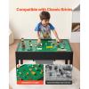 imageVEVOR Kids Wooden Activity Table Building Blocks DoubleSided Tabletop MultiPurpose Activity Play Table with 2 Storage Bins for Kids 3 Years Large Storage Space Present for Boys ampamp Girls Black