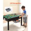 imageVEVOR Kids Wooden Activity Table Building Blocks DoubleSided Tabletop MultiPurpose Activity Play Table with 2 Storage Bins for Kids 3 Years Large Storage Space Present for Boys ampamp Girls Black