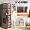 imageVEVOR Media Storage Cabinet 34 Compartments Rotating Media Tower Protects ampamp Organizes Music Movie Video Games or Memorabilia Collections Espresso