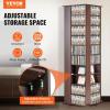 imageVEVOR Media Storage Cabinet 34 Compartments Rotating Media Tower Protects ampamp Organizes Music Movie Video Games or Memorabilia Collections Espresso