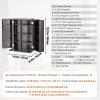 imageVEVOR Media Storage Cabinet DVD Cabinet with Doors and Shelves CD Storage Adjustable DVD Shelf Protects ampamp Organizes Music Movie Video Games or CollectionsEspresso