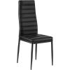 imageVEVOR Modern Dining Room Accent Chairs Set of 4 Upholstered Leather Side Chair for Living Room SpaceSaving Kitchen Chair with Thick Cushions and Metal Legs WhiteSet of 6 Black