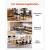 imageVEVOR Modern Dining Room Accent Chairs Set of 4 Upholstered Leather Side Chair for Living Room SpaceSaving Kitchen Chair with Thick Cushions and Metal Legs WhiteSet of 6 Black