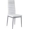 imageVEVOR Modern Dining Room Accent Chairs Set of 4 Upholstered Leather Side Chair for Living Room SpaceSaving Kitchen Chair with Thick Cushions and Metal Legs WhiteSet of 4 White