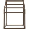 imageVEVOR Pool Towel Rack 5 Bar White Freestanding Outdoor PVC Trapedozal Poolside Storage Organizer Include 8 Towel Clips Mesh Bag Hook Also Stores Floats and Paddles for Beach Swimming PoolBrown