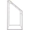 imageVEVOR Pool Towel Rack 5 Bar White Freestanding Outdoor PVC Trapedozal Poolside Storage Organizer Include 8 Towel Clips Mesh Bag Hook Also Stores Floats and Paddles for Beach Swimming PoolWhite