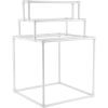 imageVEVOR Pool Towel Rack 5 Bar White Freestanding Outdoor PVC Trapedozal Poolside Storage Organizer Include 8 Towel Clips Mesh Bag Hook Also Stores Floats and Paddles for Beach Swimming PoolWhite