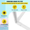 imageVEVOR Pool Towel Rack 5 Bar White Freestanding Outdoor PVC Trapedozal Poolside Storage Organizer Include 8 Towel Clips Mesh Bag Hook Also Stores Floats and Paddles for Beach Swimming PoolWhite