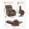 imageVEVOR Power Lift Recliner Chair Dual Motor Lift Chair with Heat and Massage for Elderly 2 Cup Holders and USB Port Infinite Position Adjustment Electric Recliner Large BrownLargeBrown