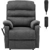 imageVEVOR Power Lift Recliner Chair Dual Motor Lift Chair with Heat and Massage for Elderly 2 Cup Holders and USB Port Infinite Position Adjustment Electric Recliner Large BrownMediumDark Gray